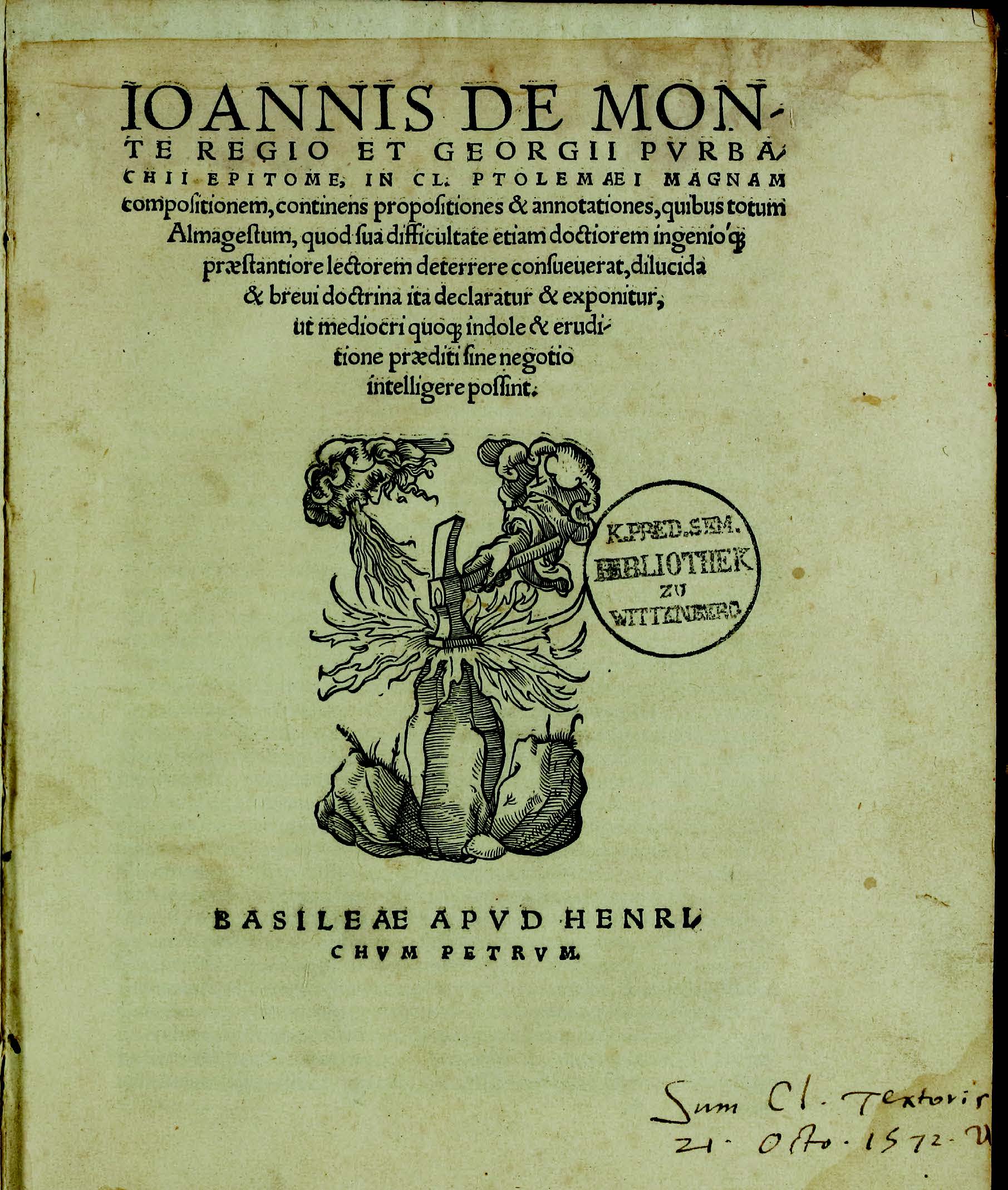 Regiomontanus Titelblatt