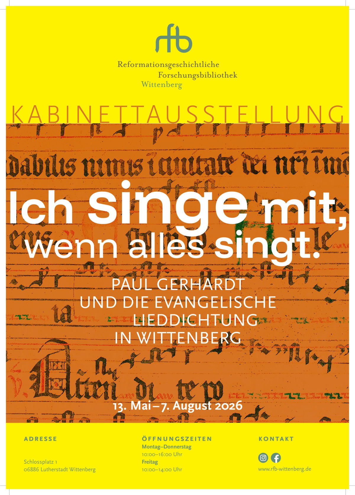 Plakat Ausstellung Paul Gerhardt